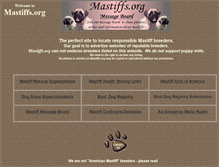 Tablet Screenshot of mastiffs.org